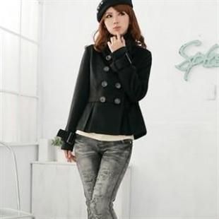n9style116577复古双排扣外套