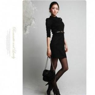 HJ1073秋冬女装新款OL修身超显瘦品牌连衣裙