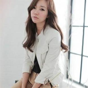 HJ6040 干练修身燕尾立领拉链短夹克外套