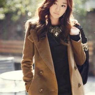 HJ6044 修身款毛呢外套