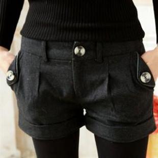 百搭款式时尚高档呢料靴裤/短裤RY7718