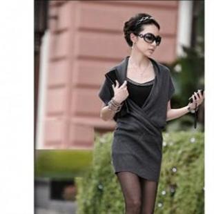 韩依依H85083无袖毛衣时尚潮女连衣裙