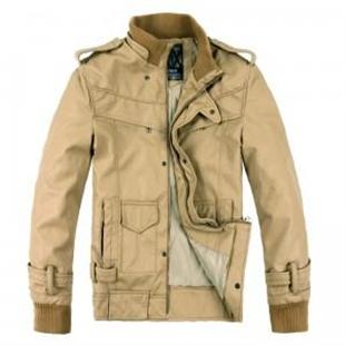 格男仕 品牌男装 男士皮衣 时尚休闲 加棉短款 水洗 皮衣外套 男T025-37