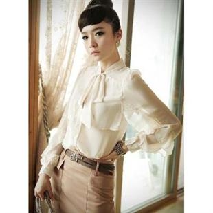 诗蓓蜜.秋冬装 唯美浪漫OL气质职业衬衫SE0344