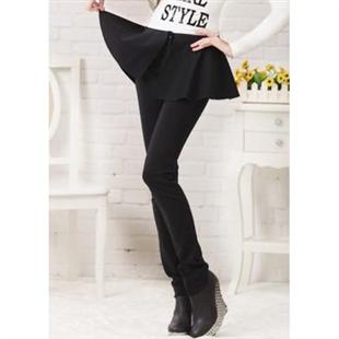 卡布琦诺 荷叶边裙摆紧身百搭打底裙裤Kbyn-B2065