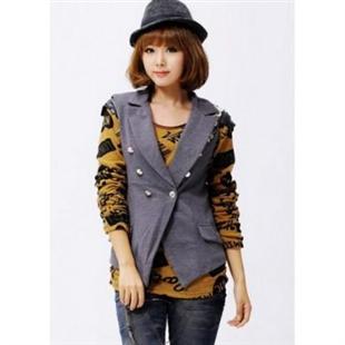 代尔缔诗 时尚韩版翻领马夹11043511