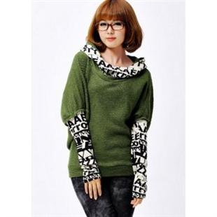 代尔缔诗 蝙蝠袖韩版宽松针织衫11043528