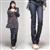 翠诗 女装纯色显瘦OL通勤直筒牛仔长裤T91165