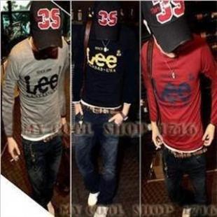 简约设计独特潮流风长袖T恤 5色入