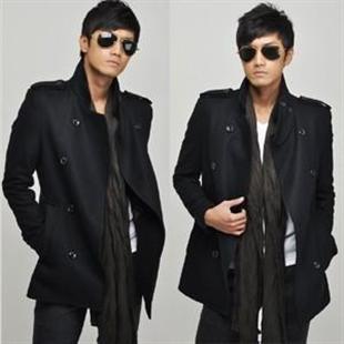 推荐202款 风衣 11秋冬装新款大衣 男士时尚双排扣长款风衣P120