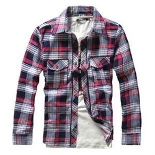 2016款 格子长袖衬衫 男式新款格子 2色入 P50