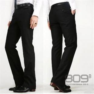 英伦风再现 经典款修身剪裁西裤 黑 SK01p50