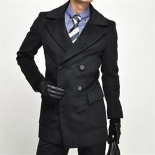 203款 风衣 秋冬装新款大衣 男士大翻领长款风衣 P120