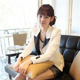 韩依依H85107新款欧美气质修身小西服外套