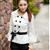 七姿蝶S3027秋装新款碎花双排扣翻领上衣