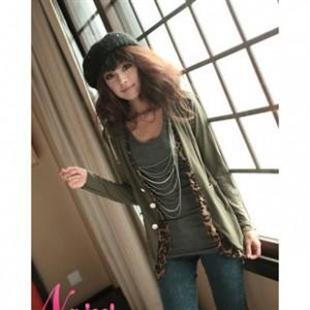 nafeel15101秋季时尚假两件套开衫/短外套