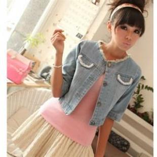 na feel0088秋季森系小清新牛仔外套