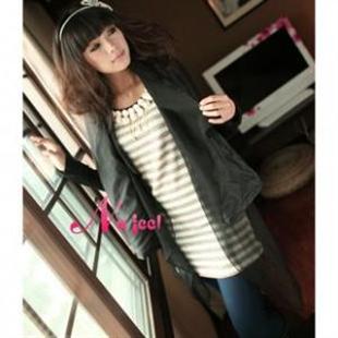 nafeel94101个性拼接雪纺开衫