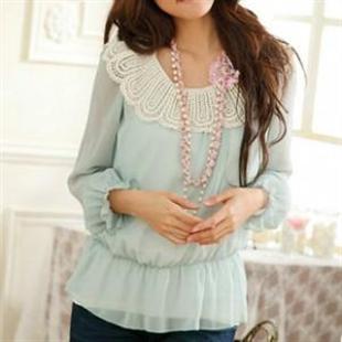 RY6628唯美浪漫蕾丝款上衣