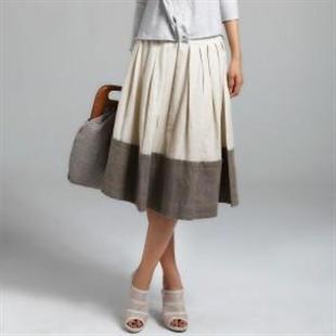 Q110870 新款秋冬 亚麻田园风格半身裙