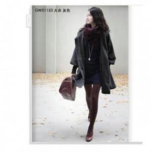 GW51166时尚个性抽绳大衣