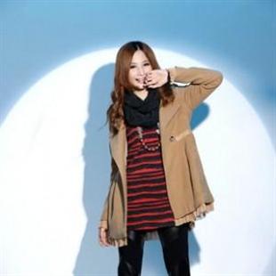 复古潮流女式呢料大衣M9801