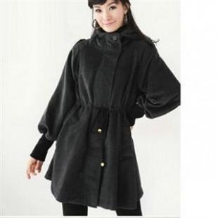 HJ6005 秋装 休闲百搭中长款奥立绒风衣外套