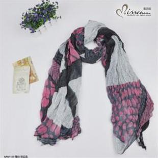 秋装新款 蜜西娅MW1103几何图案多色围巾