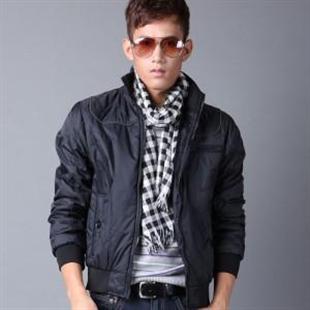 格男仕 商务休闲立领薄夹克 修身经典款夹克 男 JS009-1 黑