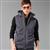 GENANX 秋冬连帽休闲针织毛线拼接百搭马甲 男 M004-4 灰色