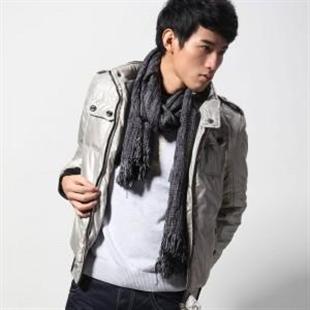 GENANX 冬季韩版时尚休闲保暖棉衣棉服 男 外套 J021-2 银色