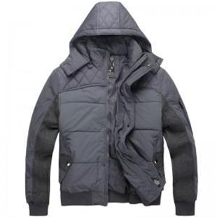 格男仕 新款 男子连帽加棉加厚棉衣 外套 人气款 J083-4 灰色