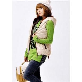 代尔缔诗 连帽韩版棉衣马夹11041323